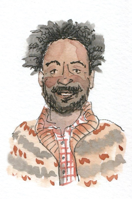 Watercolor portrait of Elijah Berry